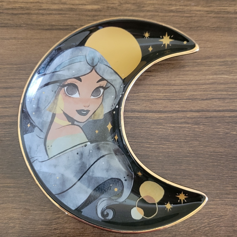 Disney Black and Gold Crescent Moon Dish